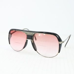 Vintage 80s Tura Metal Aviator Sunglasses Black